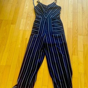 Blue stripped jumpsuit